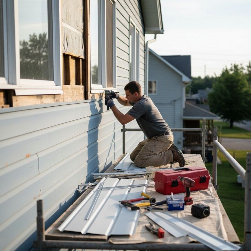Local Mobile Home Siding Repair pros at work